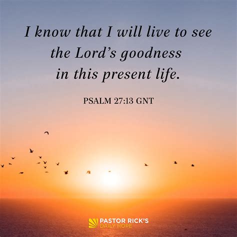 Focus On Gods Goodness In Your Darkest Days Pastor Ricks Daily Hope