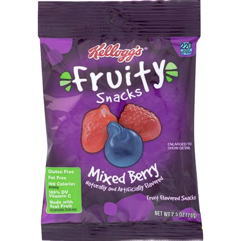Kelloggs Mixed Berry Fruity Snacks 25 Oz 48 Pk Snacks Food
