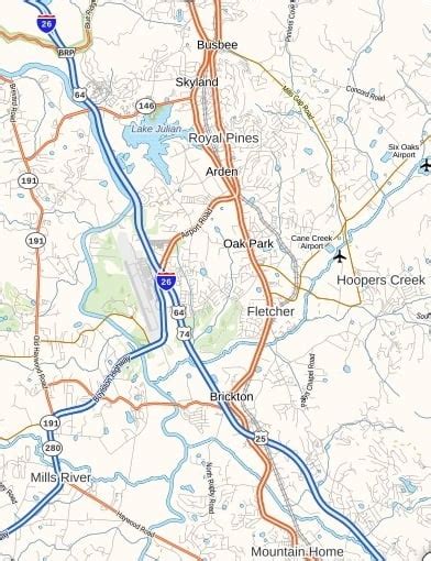 Asheville Regional Airport Map North Carolina