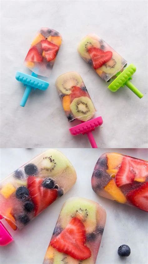 Homemade Fresh Fruit Popsicles Recipe Fruit Popsicle Recipes Fruit Popsicles Popsicles