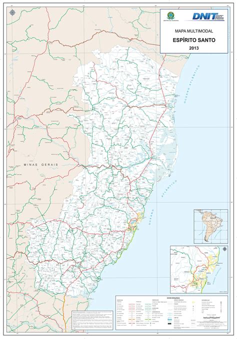 State Of Espírito Santo Road Map Full Size Ex
