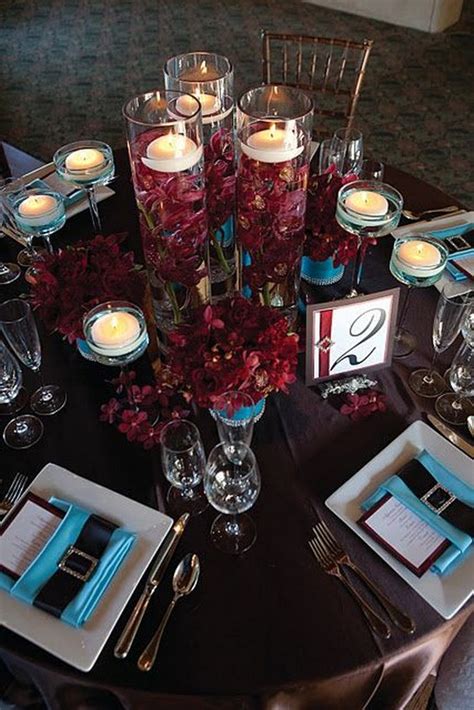 20 Burgundy Wedding Centerpieces Roses And Rings