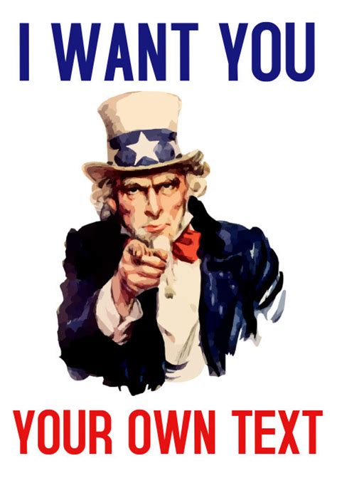 Copy Of Uncle Sam I Want You Tshirt Template Postermywall
