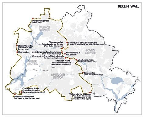 Large Berlin Wall Map Berlin Germany Europe Mapsland Maps Of