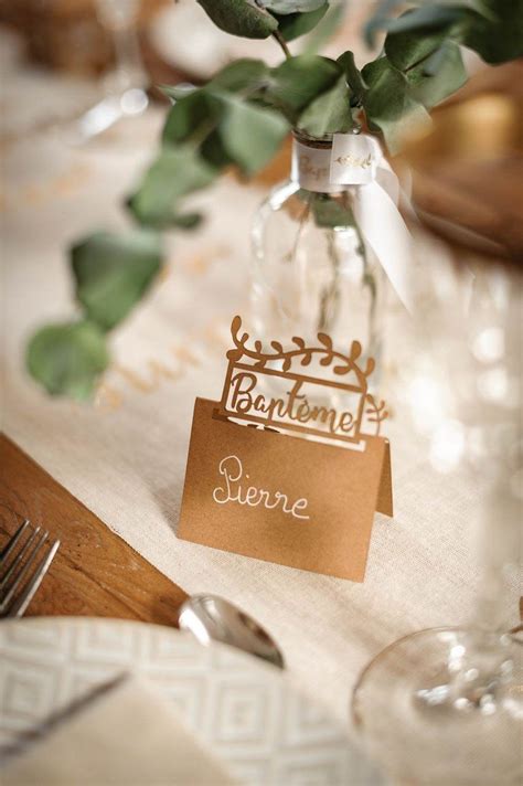 Port gratuit dès 75€ expédition rapide paiement 100% sécurisé garantie satisfait ou remboursé service client. 20 Marque Places Baptême Kraft en 2020 | Idee deco bapteme ...