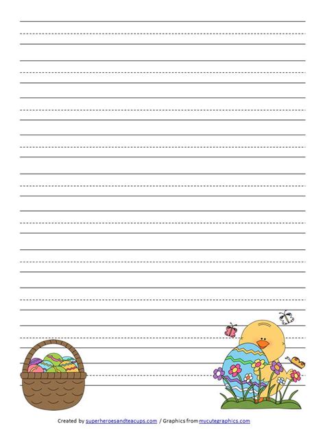 Next, they had to write descriptive words for their egg. Easter Handwriting Paper Free Printable