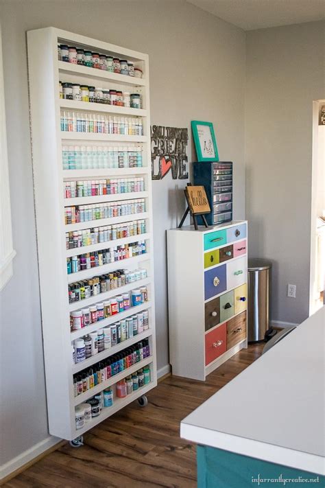How about making a closet somewhere you have a little space with a folding table and lots of space on top and underneath to store your things?. Creative, Thrifty, & Small Space Craft Room Organization ...