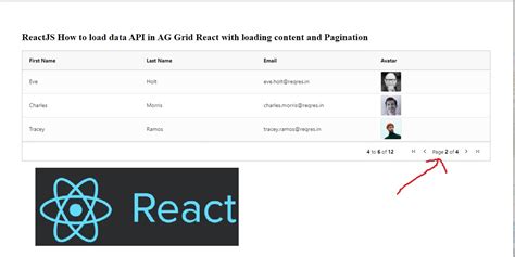 Reactjs How To Load Data Api In Ag Grid React With Loading Content And Pagination Tutorial