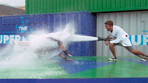 guy getting blasted by a fire hose in extreme slow mo is all of us just trying to get through