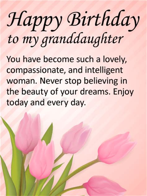 Nov 08, 2018 · a birthday only comes once a year but throughout this day you can show your love and appreciation of your best friend by sending him/her your most sincere birthday wishes. To my Lovely Granddaughter - Happy Birthday Wishes Card | Birthday & Greeting Cards by Davia
