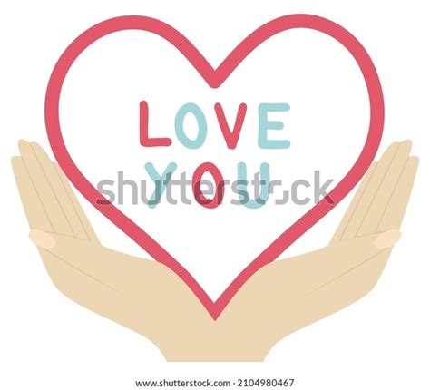 Human Hands Holding Heart Desidn Element Stock Vector Royalty Free