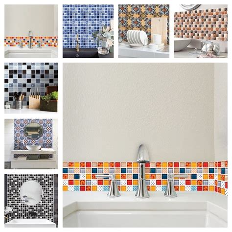 Funlife Self Adhesive Kitchen Mosaic Tile Backsplash Wall Sticker For