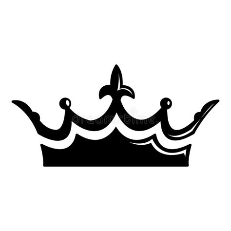 Medieval Crown Icon Simple Black Style Stock Vector Illustration Of