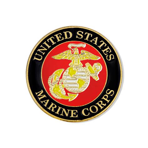 Vintage Brass Us Marine Corps Lapel Pin Ceremonial Groundbreaking