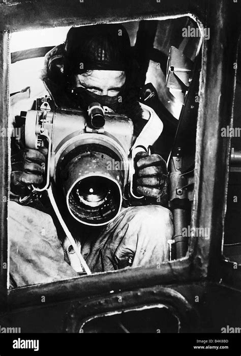 A Royal Air Force Observer With The Oblique Camera Used In