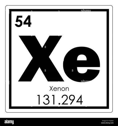 Xenon Chemical Element Periodic Table Science Symbol Stock Photo Alamy