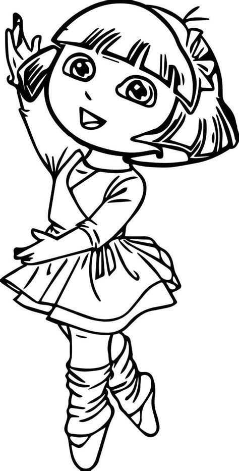 Dora Med Ballerina Dance Coloring Page Dance Coloring Pages