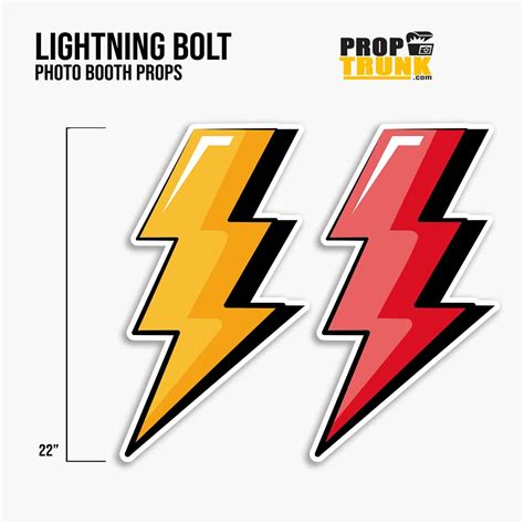 X44 – Large Lightning Bolt Photo Booth Prop for Parties PropTrunk.com