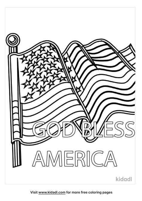 Free God Bless America Coloring Page Coloring Page Printables Kidadl