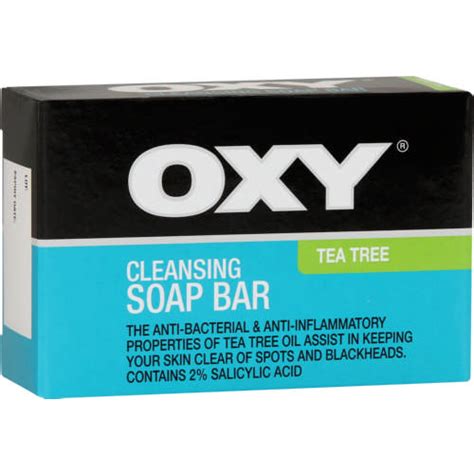 Suitable for both women, and men. Oxy Cleansing Soap Bar Tea Tree 75g - Clicks