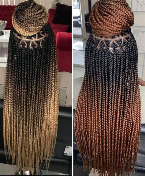 Ombre Braids Knotless Box Braids Wig For Black Women Cornrows Wig