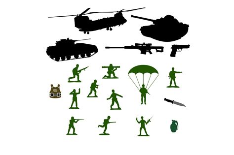 Toy Soldiers Army Green Figures Svg Digital Download Available In Svg