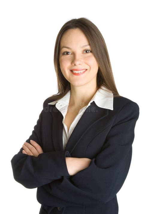 Young Smiling Woman In A Business Suit Stock Image Image Of Girl