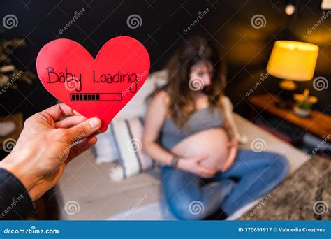 pregnant woman and red valentines heart stock image image of cute later 170651917