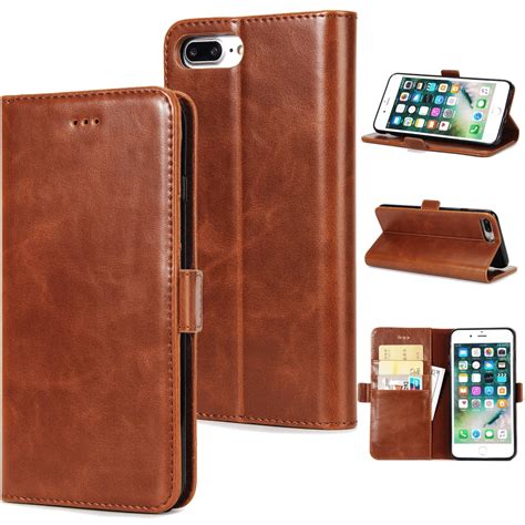 Luxury Leather Case For Iphone 7 Plus Cover Wallet Flip Shell On For