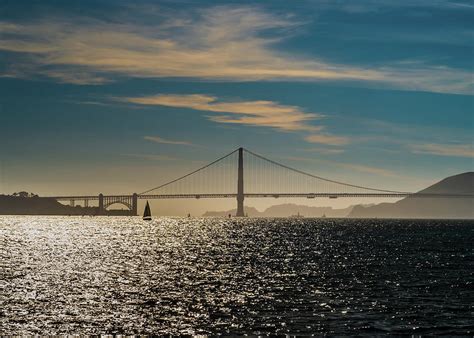 The Golden Gate Bridge Silhouette In Backlight Photograph By Giorgio