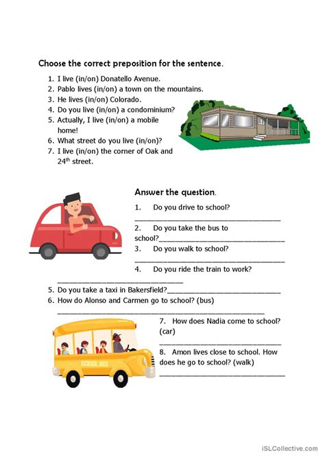 Where Do You Live English Esl Worksheets Pdf And Doc