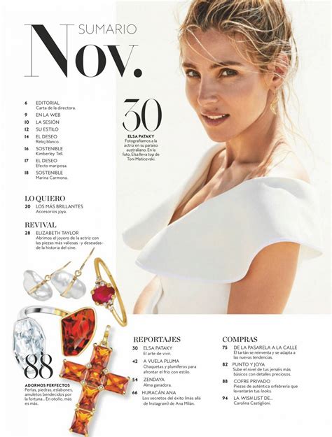 Official twitter of elsa pataky. ELSA PATAKY in Instyle Magazine, Spain November 2020 ...