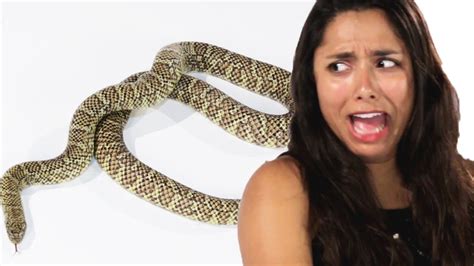 People Face Their Fear Of Snakes YouTube