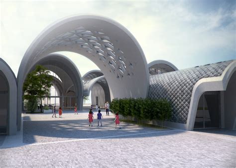 Zaha Hadid Architects Designs Parabolic Vaulted School Campus In Rural