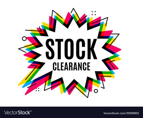 Stock Clearance Sale Symbol Special Offer Price Vector Image