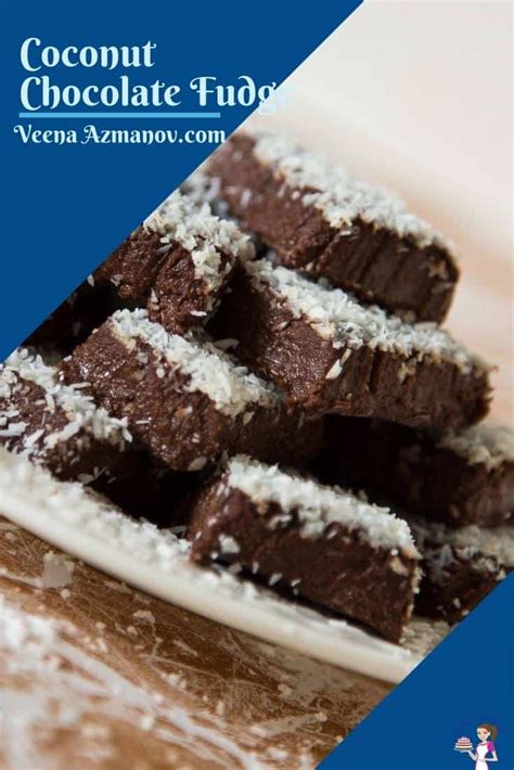 Chocolate Coconut Fudge Microwave Veena Azmanov