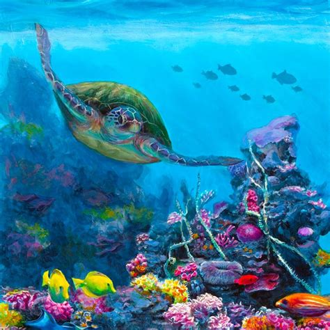 AndrEy SotnikOv ARt PortfoliO Sea Turtle Art Turtle Painting Turtle Art