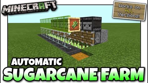 Minecraft Bedrock AUTOMATIC SUGARCANE FARM Tutorial PS4 MCPE