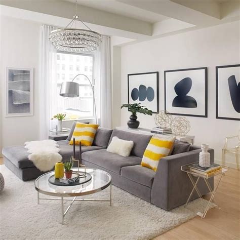 Art Collections Yellow Decor Living Room Grey And Yellow Living Room