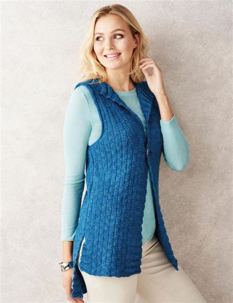 Simple Long Waistcoat Knitting Patterns Let S Knit Magazine Knit Vest Pattern Free