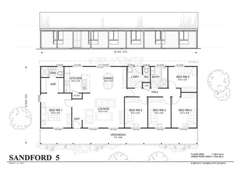 Met Kit Homes Floor Plans Blaxland 3 Affordable Budget Steel Frame