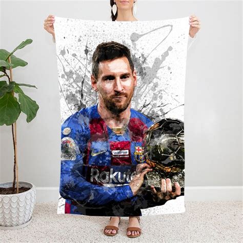 Lionel Messi Fleece Blanket Etsy