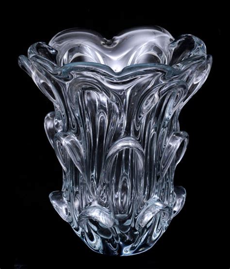 Val St Lambert Crystal Vase At 1stdibs