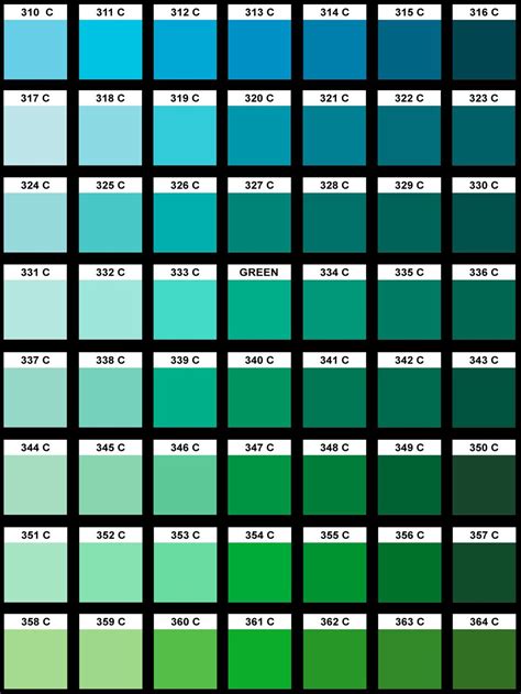 Teal Color Shades Of Green