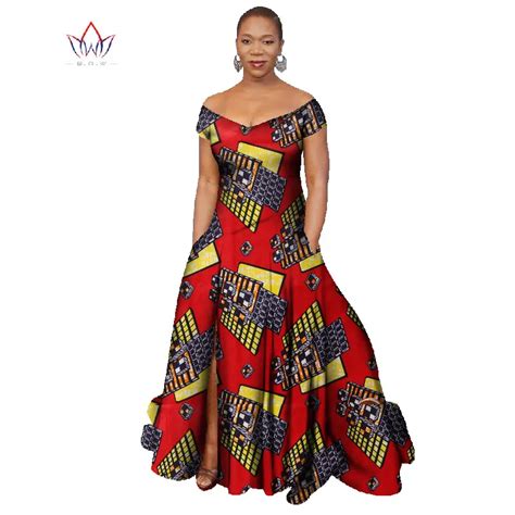 2017 Long Dress Africa Bazin Riche Wax Print Dresses Plus Size Vetement