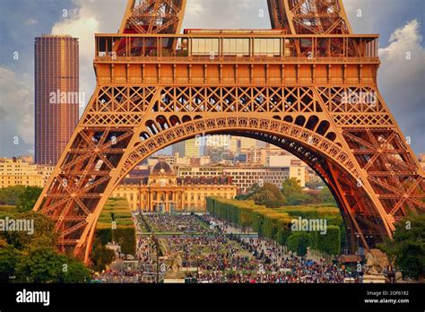 Champ De Mars Eiffel Tower Paris France Stock Photo Alamy