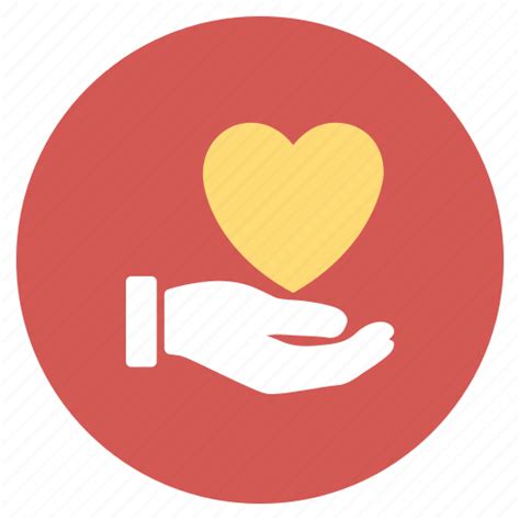 Charity Hand Heart Help Love Palm Support Icon Download On