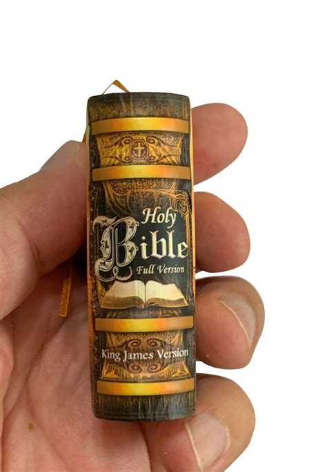 Miniature Bible King James Full Version W Wooden Lectern Etsy