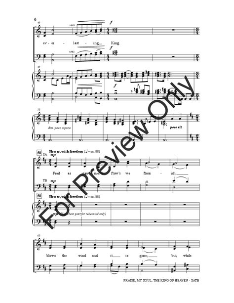 praise my soul the king of heaven satb a j w pepper sheet music