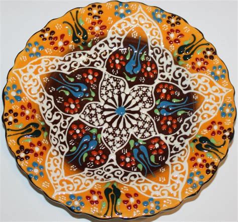 Handmade Turkish Iznik Floral Pattern Plate Anatolian Artifacts